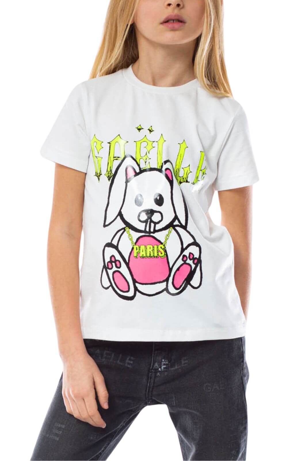 Gaelle T-Shirt Bambina con stampa fluo