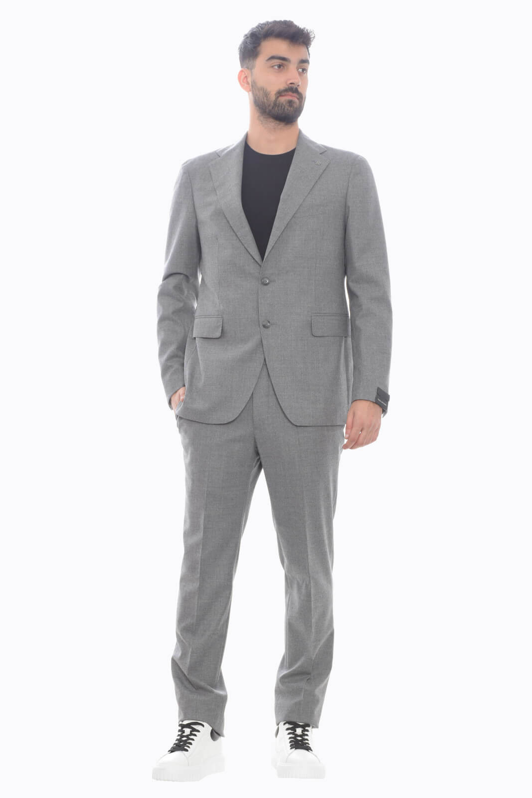 Tagliatore men's suit in solid color wool