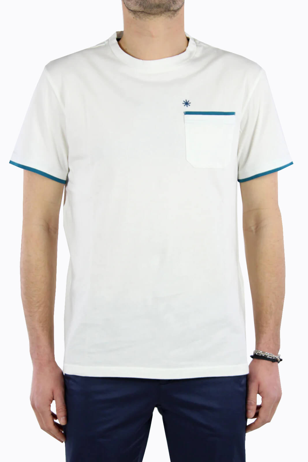 Manuel Ritz T Shirt Uomo con taschino