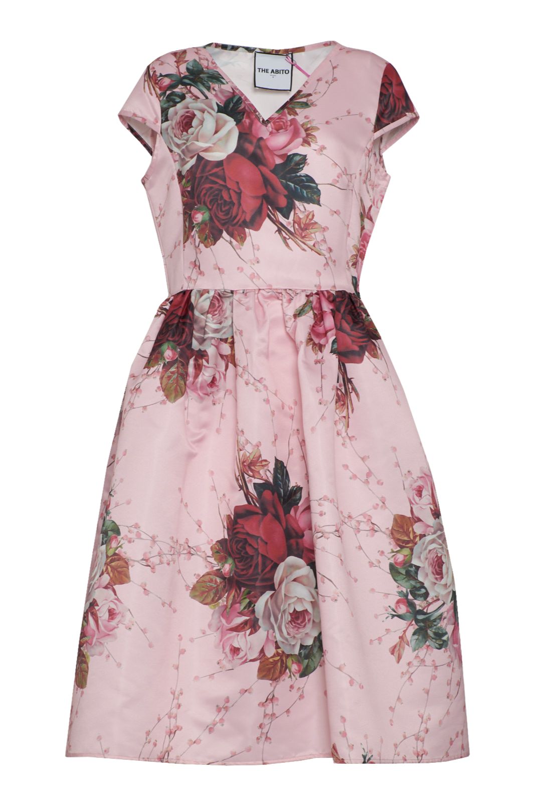 The Abito Milano Women's Midi Dress with Floral Print