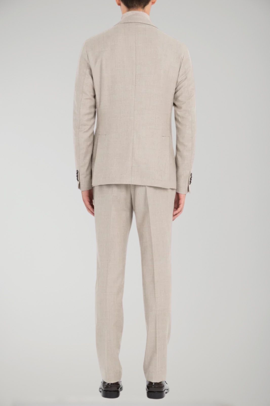 Manuel Ritz abito uomo slim in flanella di lana stretch