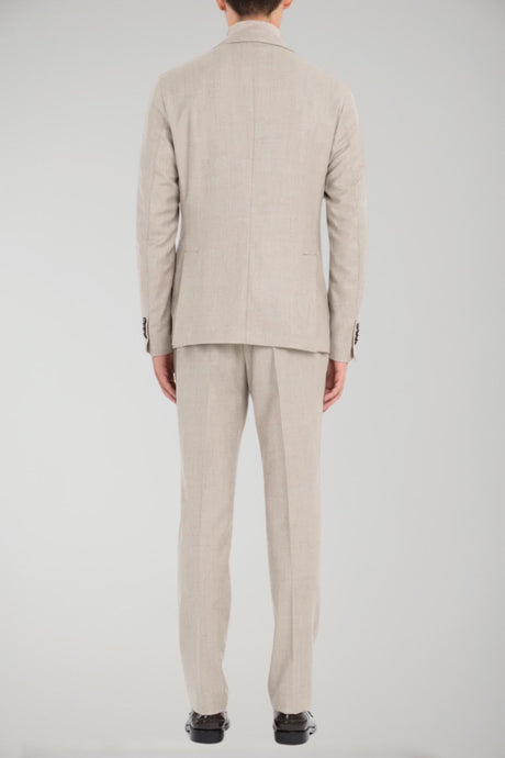 Manuel Ritz abito uomo slim in flanella di lana stretch