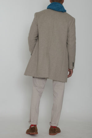 Manuel Ritz men's double-breasted coat in wool blend cloth