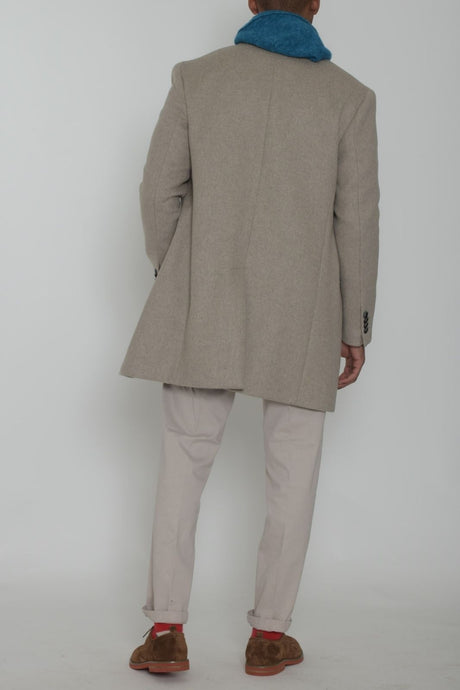 Manuel Ritz men's double-breasted coat in wool blend cloth
