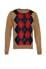 Manuel Ritz Men's Diamond Wool Blend Sweater