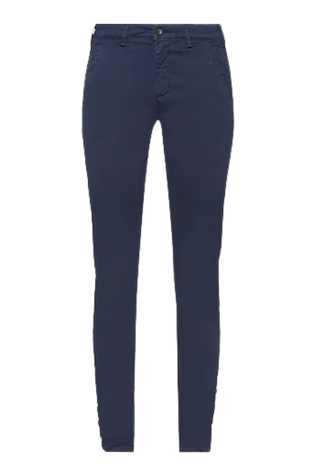 Pantaloni da donna 40 Weft chino in velluto tinta unita fronte blu navy
