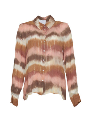 Eco Camicia Donna in degrade con dettagli in lurex