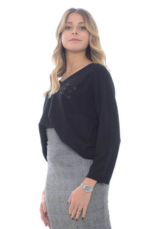 Ermano Scervino Women's Sweater with rhinestone brand logo