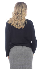 Ermano Scervino Women's Sweater with rhinestone brand logo