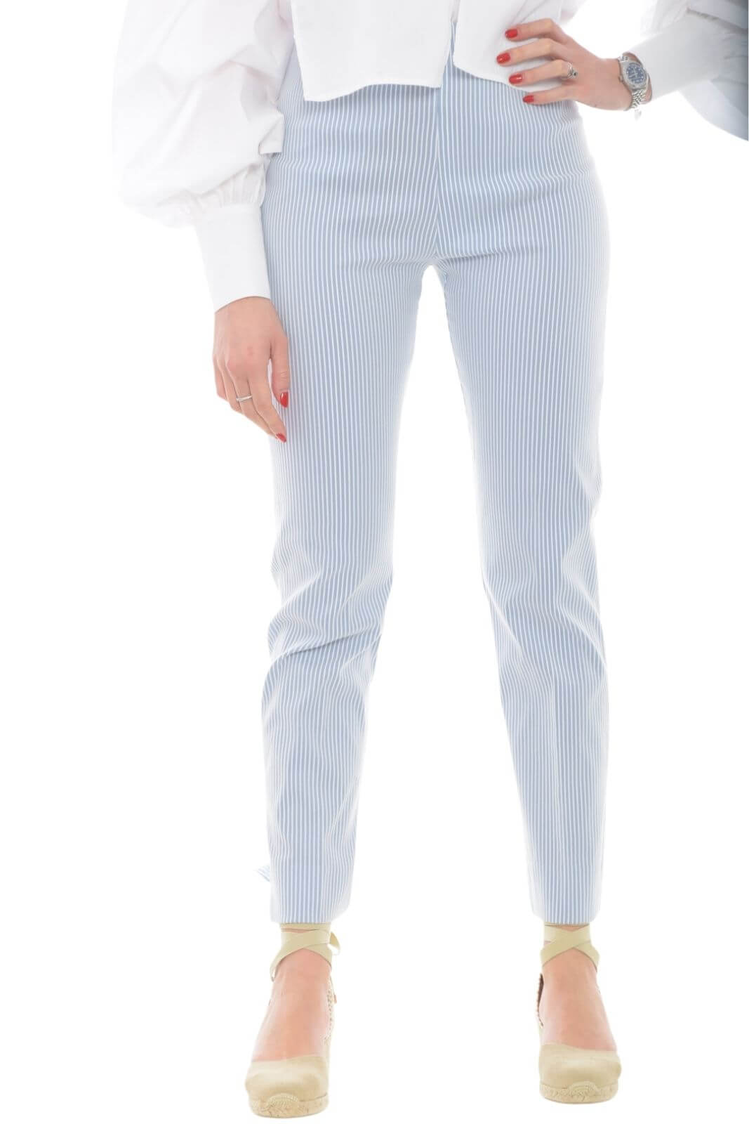 D Exterior Pantalone Donna stretch rigato