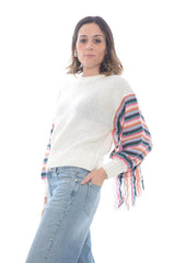 Jersey de mujer Vicolo con mangas estampadas.