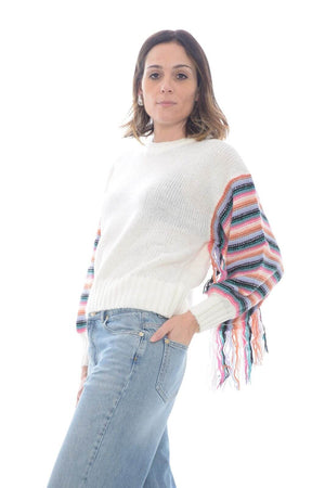 Jersey de mujer Vicolo con mangas estampadas.