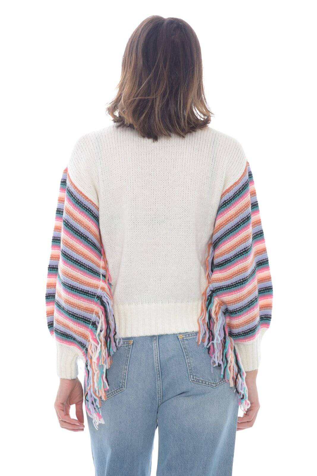 Jersey de mujer Vicolo con mangas estampadas.