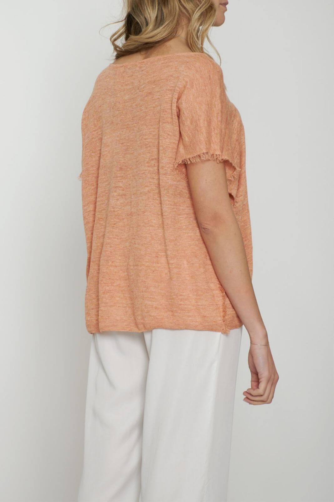 Gran Sasso Women's Linen Poncho Blouse