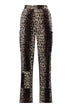 Pantalone donna cargo in velluto stampa animalier fronte
