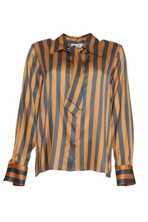 Niù Women's Shirt with Bow in Striped Pattern