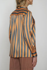 Niù Women's Shirt with Bow in Striped Pattern