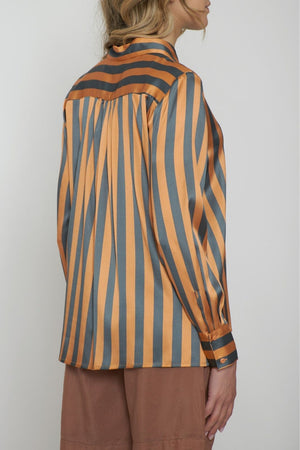 Niù Women's Shirt with Bow in Striped Pattern