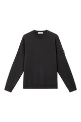 Sudadera de cuello redondo de polar de algodón orgánico de Stone Island