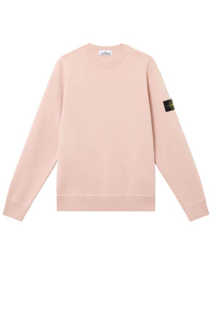 Sudadera de cuello redondo de polar de algodón orgánico de Stone Island