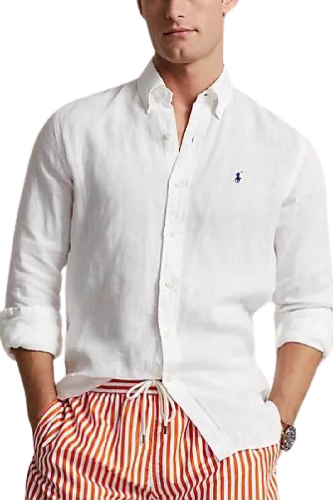 Polo Ralph Lauren camicia uomo in lino botton down