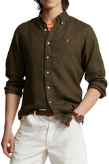 Polo Ralph Lauren camicia uomo in lino botton down