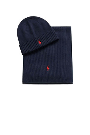 Polo Ralph Lauren Box Sciarpa e Cappello / Navy