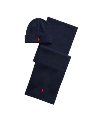 Polo Ralph Lauren Box Sciarpa e Cappello / Navy