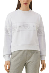 Chiara Ferragni Women's Sweatshirt MAXI LOGOMANIA STRASS