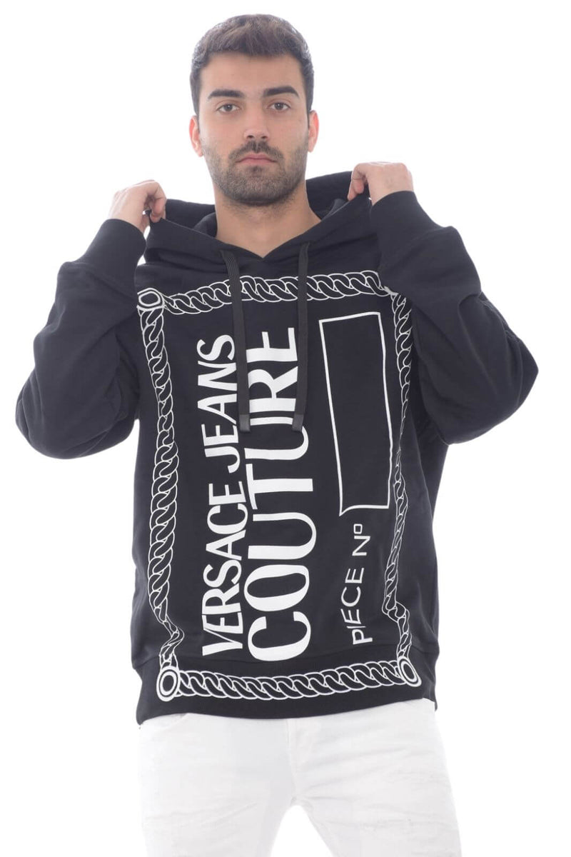 Verscace Jeans Couture felpa uomo logo peace number