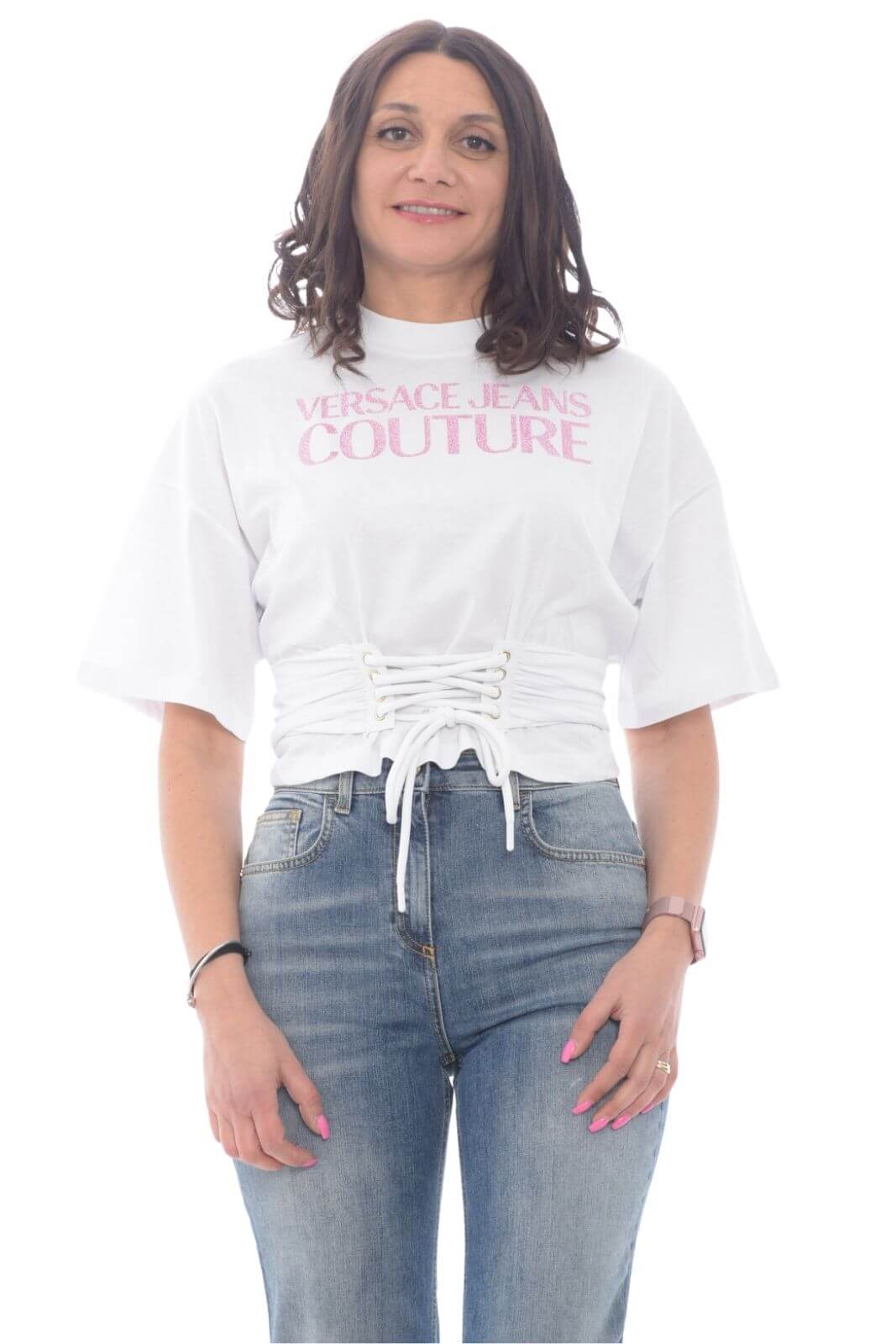 Versace Jeans Couture T Shirt donna con lacci