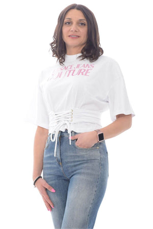 Versace Jeans Couture Women's T Shirt with Laces