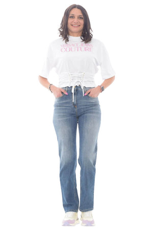Versace Jeans Couture Women's T Shirt with Laces