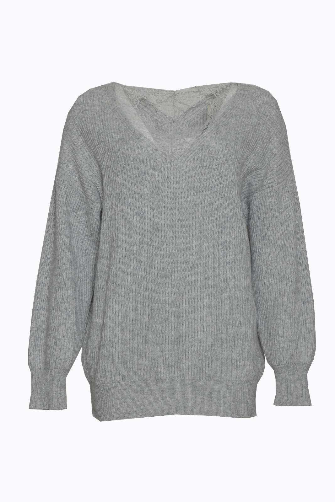 Vicolo Women's V-Neck Lace Sweater