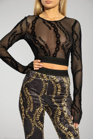 Versace Jeans Couture women's tulle top