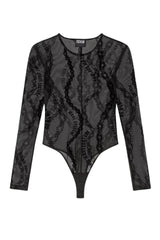 Versace Jeans Couture women's bodysuit in chain couture tulle