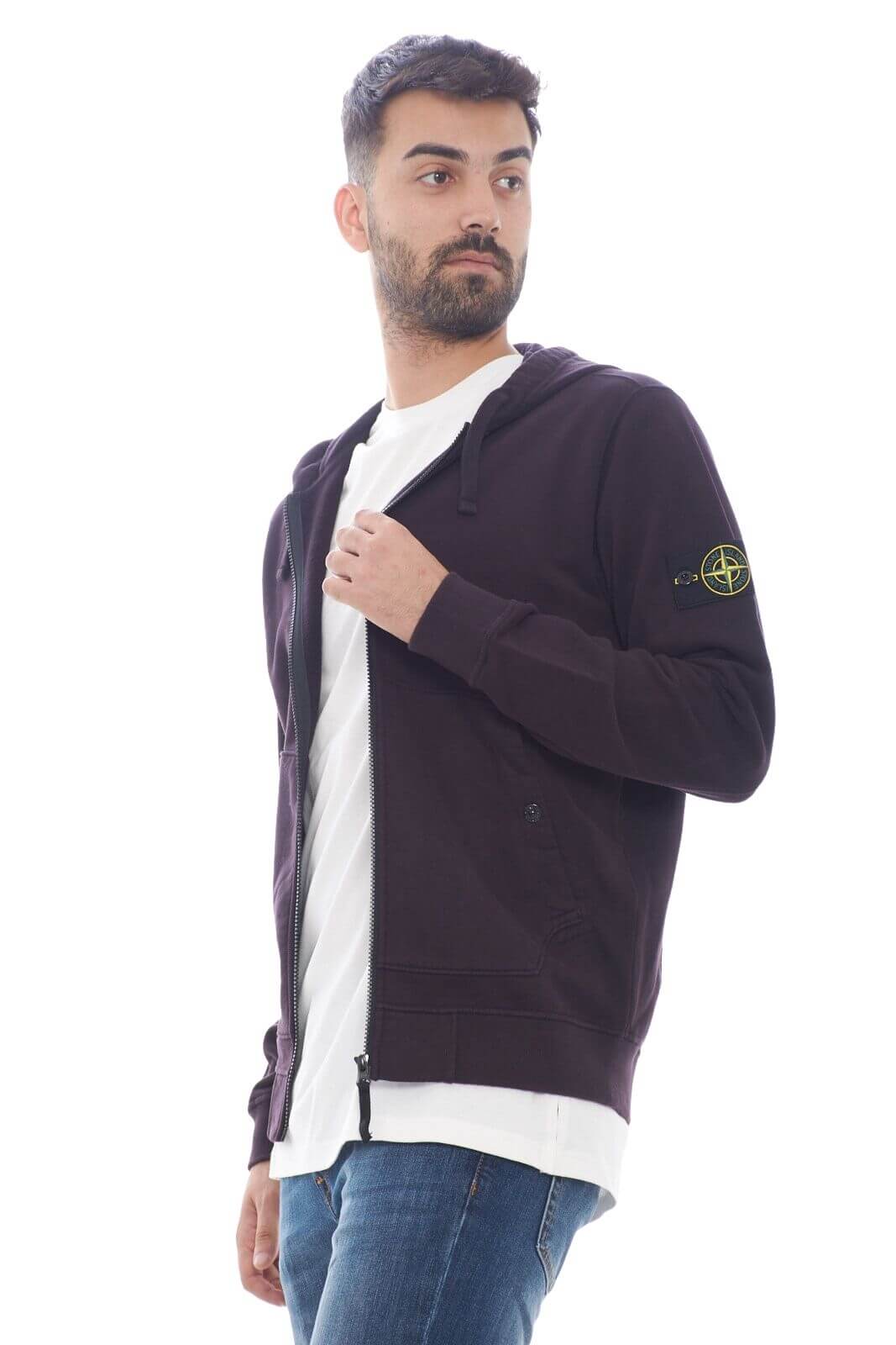 Stone island hot sale felpa viola