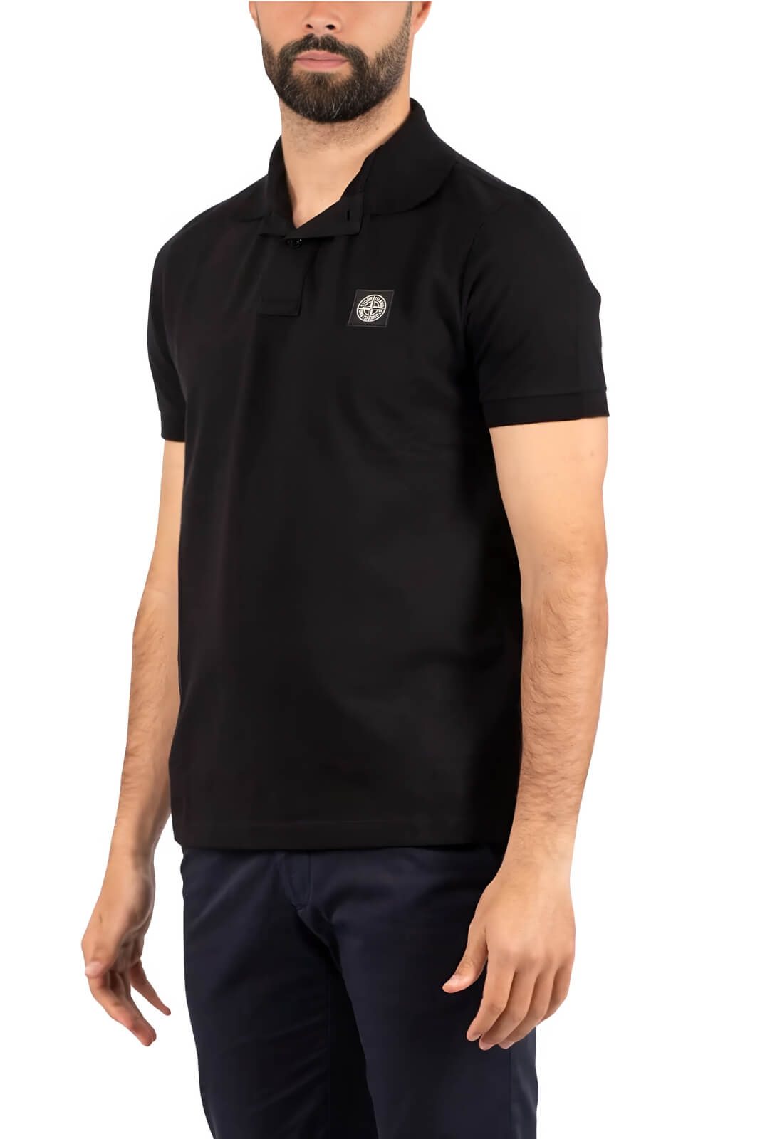 Stone Island polo uomo in cotone piquet