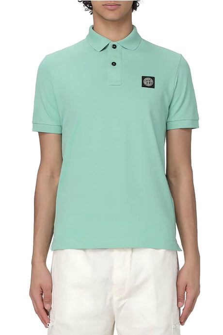 Polo de hombre Stone Island de piqué de algodón
