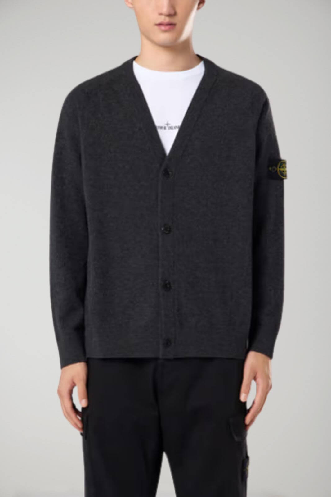 Stone Island cardigan uomo LIGHT RWS GEELONG WOOL