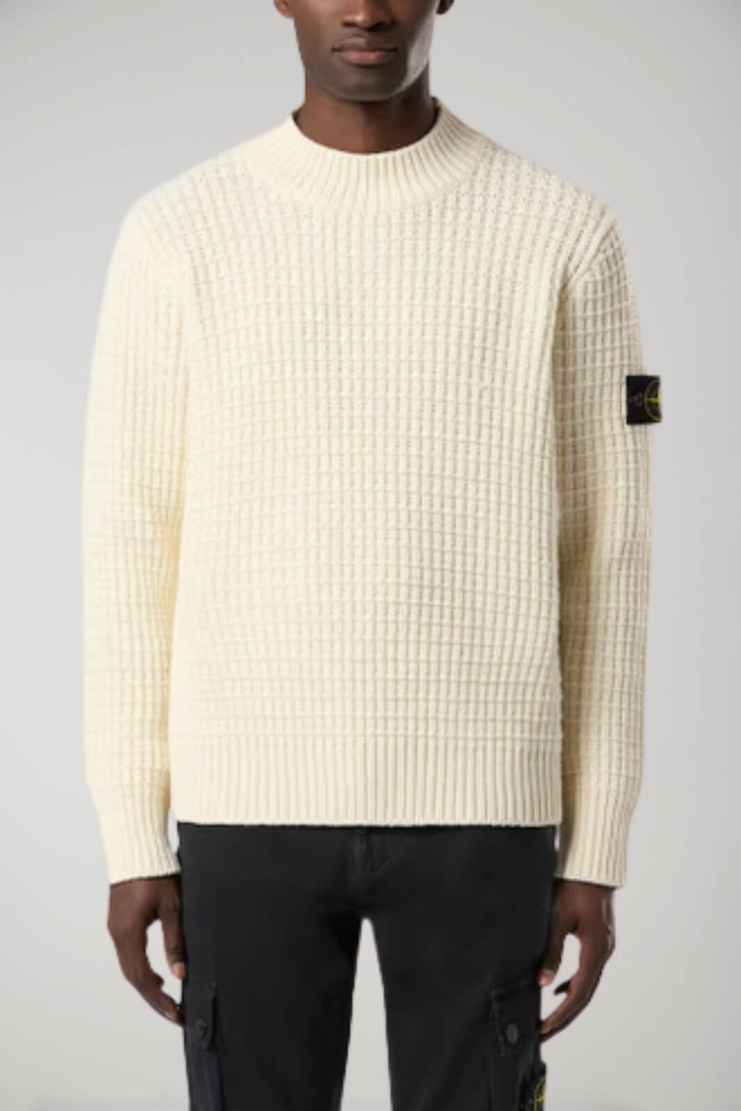 Stone Island maglia uomo DOUBLE WEAVE PURE WOOL