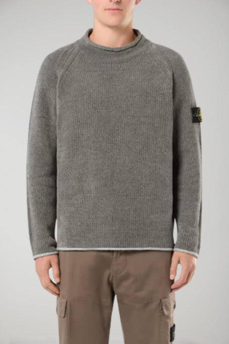 Suéter de algodón chenilla para hombre de Stone Island