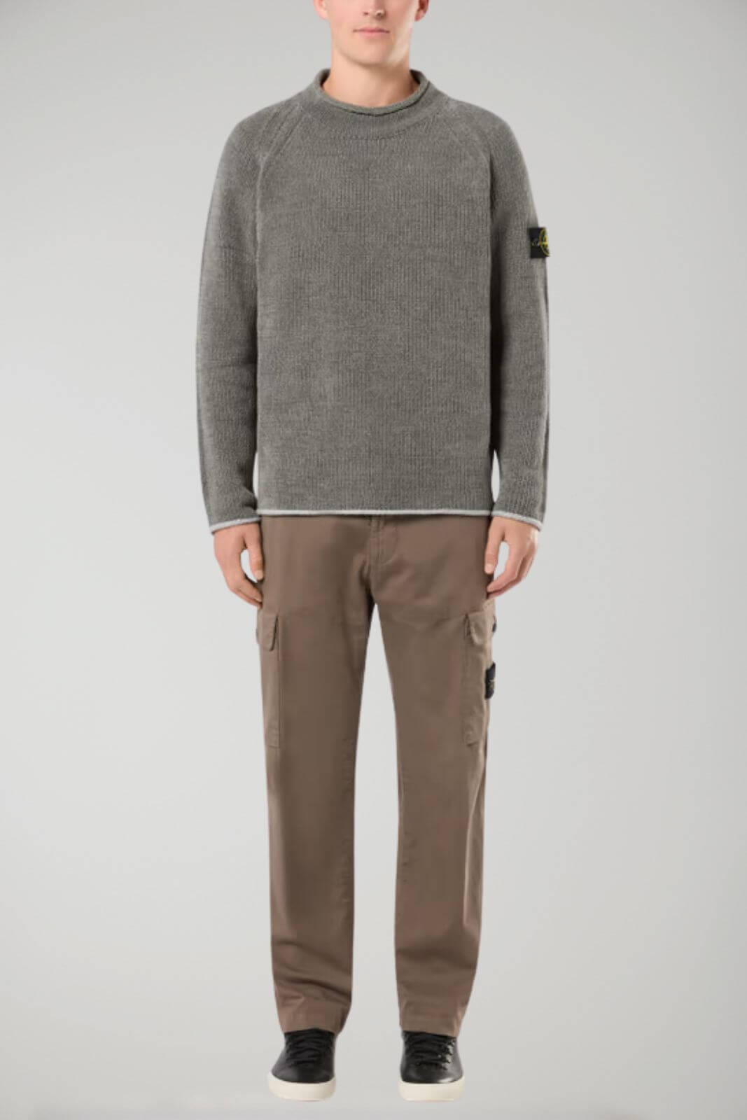 Suéter de algodón chenilla para hombre de Stone Island