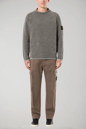 Suéter de algodón chenilla para hombre de Stone Island