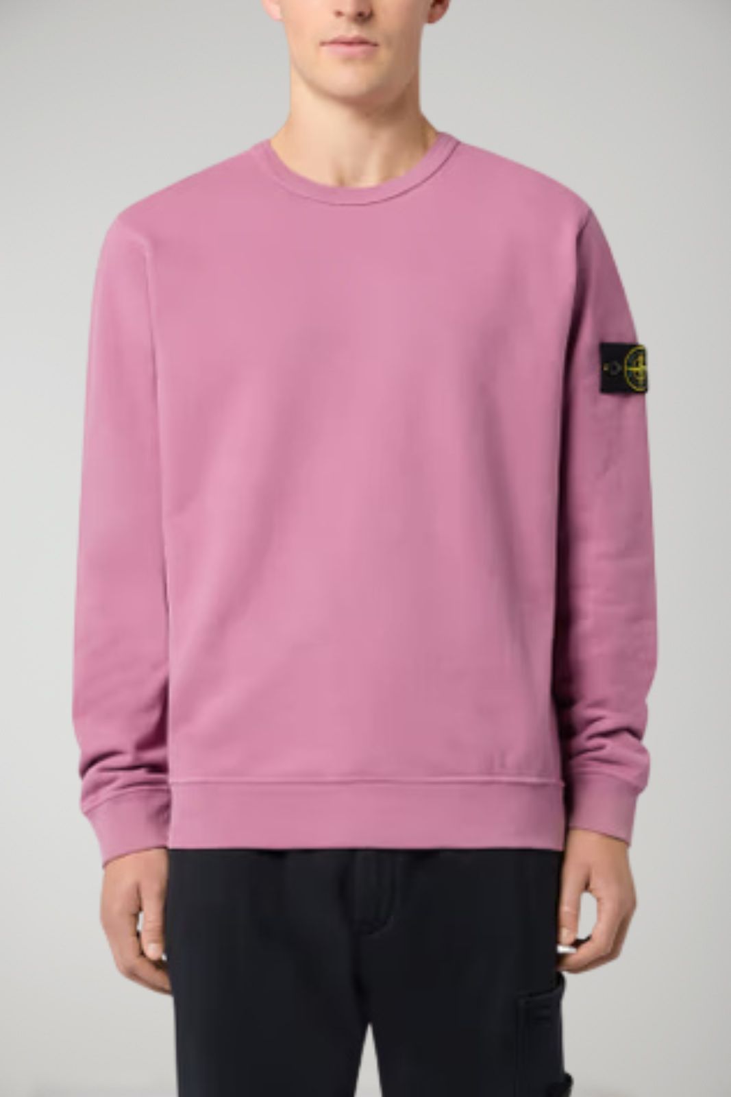 Stone Island felpa uomo BRUSHED ORGANIC COTTON FLEECE