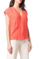 Forte Forte Blusa Donna in cupro con dettaglio ad incrocio