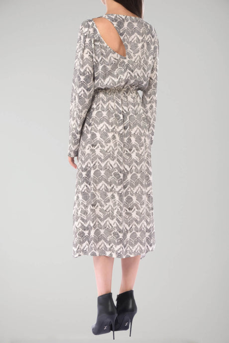 Vestido de mujer con estampado de cebra y detalle de abertura de Patrizia Pepe