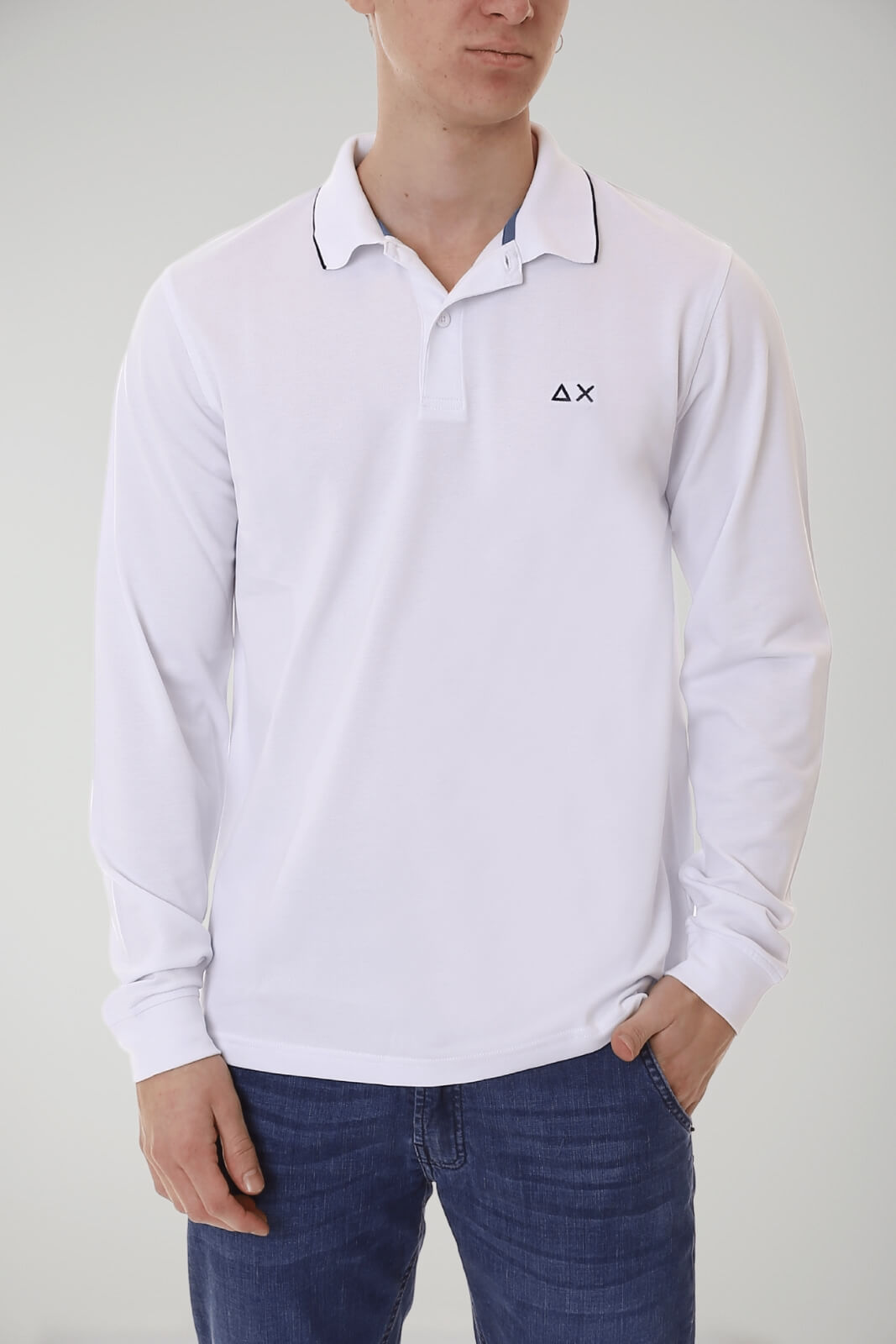 Sun68 Men's Long Sleeve Polo Shirt