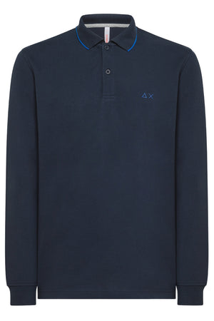 Sun68 Men's Long Sleeve Polo Shirt