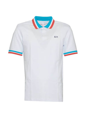 Sun68 Men's Polo Shirt with Multistripes Collar